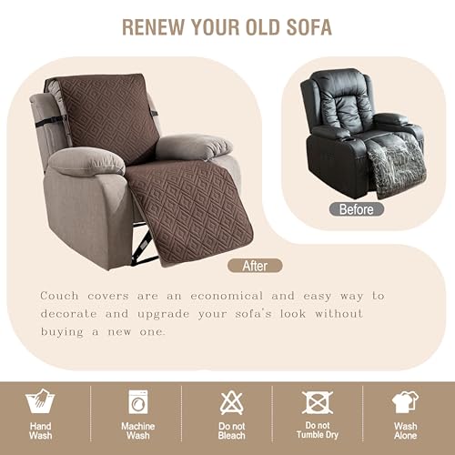 Waterproof Recliner Chair Cover - Non-Slip & Washable, 23.6"
