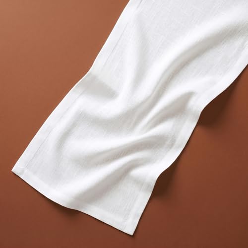 Solino Home White Linen Table Runner 14 x 144 Inches - 01 Variation