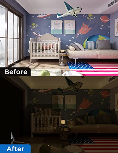 100% Portable Blackout Curtains for Windows - No Drill Cut-to-Size Shade