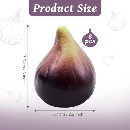8pcs Realistic Artificial Figs for Home Decor & Centerpieces