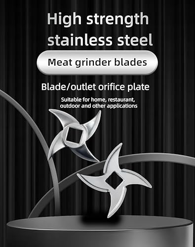 #8 Stainless Steel Meat Grinder Blade Replacement - 2 Pack