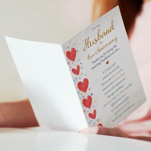 Funny Anniversary Card for Husband - Romantic 5x7 Greeting Card