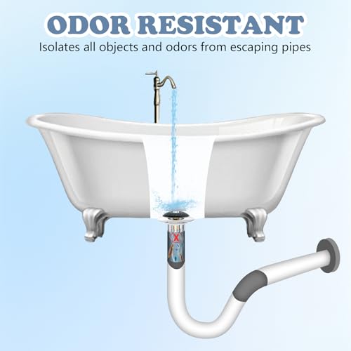 Universal 3-in-1 Bathtub Drain Stopper and Hair Catcher Filter