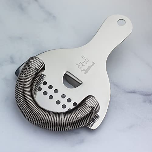 The Art of Craft 5.75 x 3.87-Inch Stainless Steel Hawthorne Cocktail Strainer