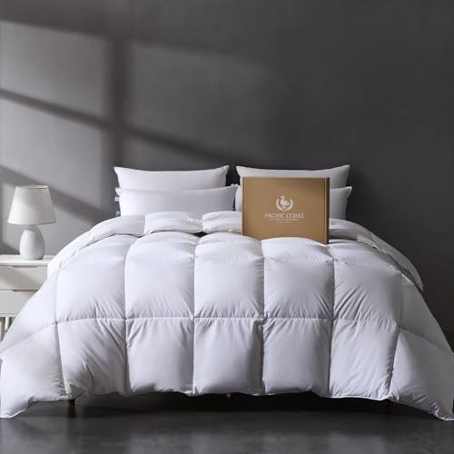 Pacific Coast All-Season White Goose Feather & Down Fiber Comforter, King