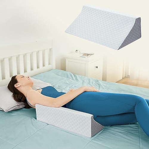 Wedge Pillow for Side Sleeping Support - Memory Foam, Washable Cover