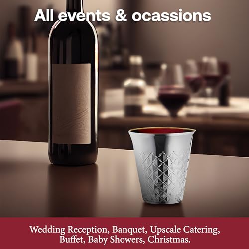 5 oz Silver Disposable Kiddush Cups - 110 Pack for Shabbat and Holidays