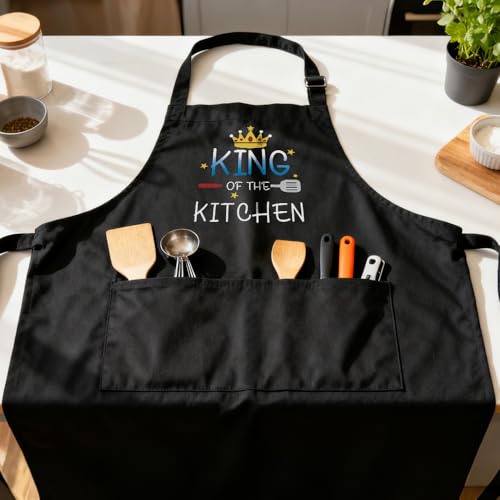 Funny Aprons for Parents, Grandparents & Husband - Cooking & Grilling Apron - Men
