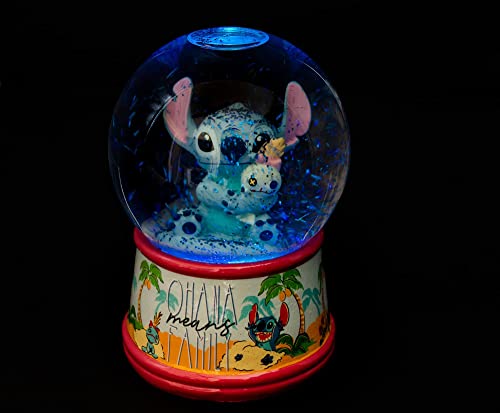 Stitch Light-Up Snow Globe 6-Inch Decorative Glitter Display Keepsake