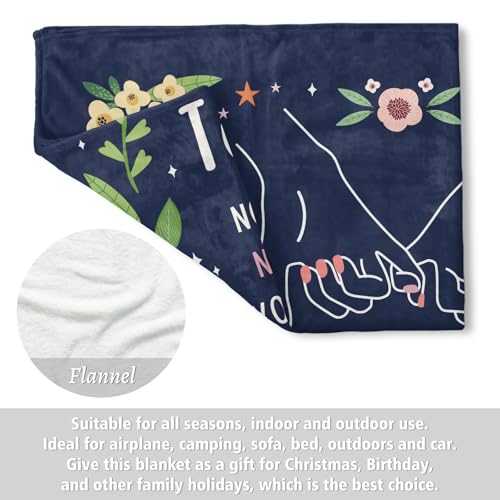 GiltGlimmer Blue Best Friend Birthday Gift Blanket 60x50 inches