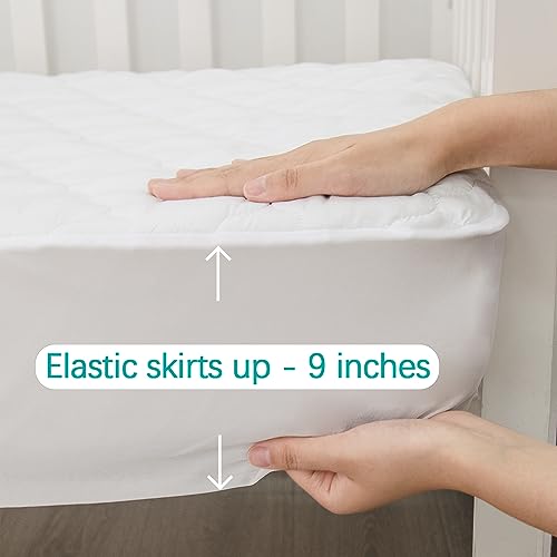 Biloban Waterproof Crib Mattress Protector Pad - 52x28 Quilted & Noiseless