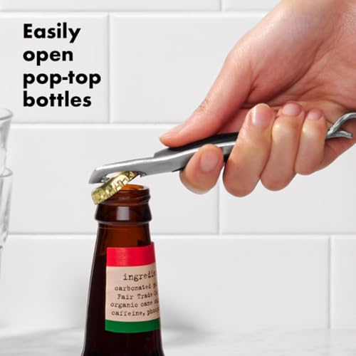 OXO Stainless Steel Bottle and Can Opener - Dual-Sided Kitchen Tool