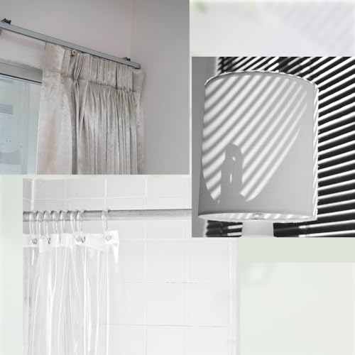 100 Pcs 1/2-Inch Clear Roman Curtain Rings with Lift Cord for Window Blinds