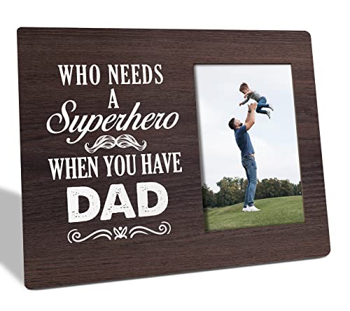 HALUOSI Superhero Dad Plaque Frame Fathers Day Gift Variation 03