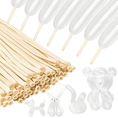 Clear 260 Long Skinny Latex Balloons for Animal Twisting 100 Pcs