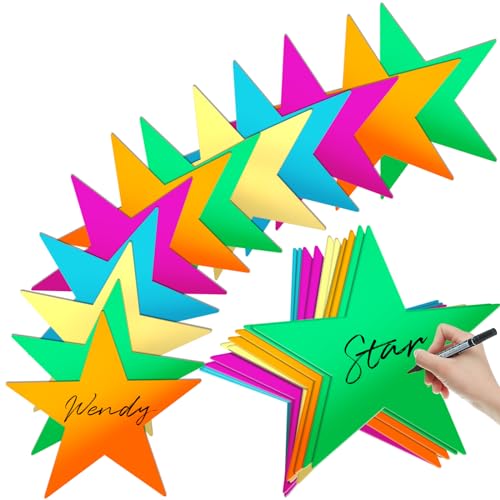 36-Piece 11-Inch Glitter Star Cutouts for Bulletin Boards and Party Decor