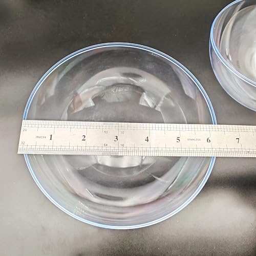 YOZIEMQ 16cm Acrylic Hollow Ball Ornaments - Clear Fillable Xmas & Wedding Decorations (5pcs)