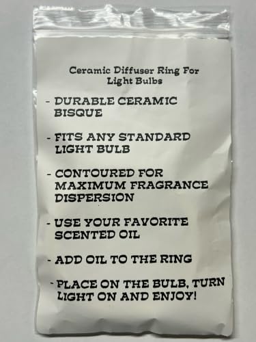 Ceramic Essential Oil Lamp Ring Diffuser for Standard Light Bulbs