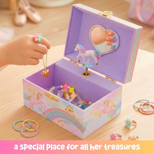 Musical Unicorn Jewelry Box for Girls - Children's Keepsake Organizer