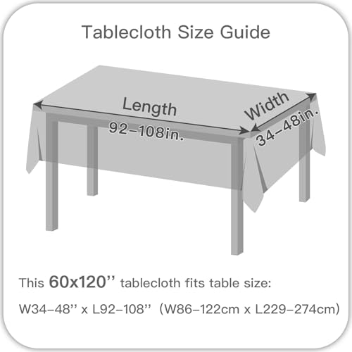 Heavy Weight Checkered Waterproof & Wrinkle-Resistant Tablecloth 120 x 60 Inch Red & White