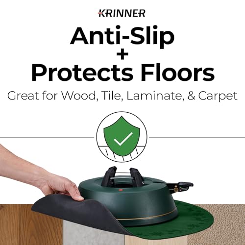 24-Inch Waterproof Christmas Tree Mat - Absorbent Floor Protection Pad