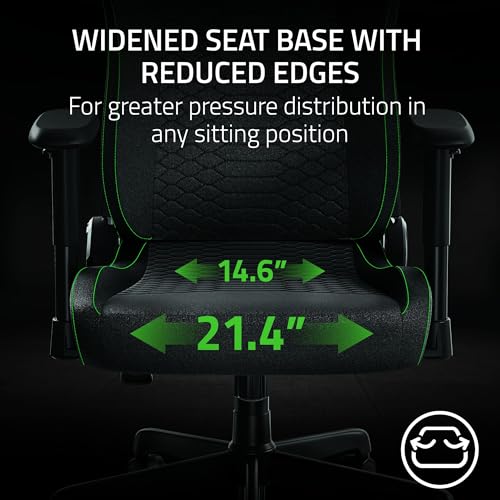 Ergonomic Gaming Chair with Built-In Lumbar Support and Fabric Finish