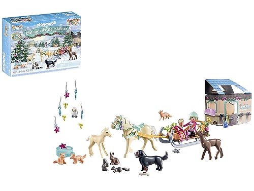 Christmas Sleigh Ride Advent Calendar with Horse Figures & Surprises