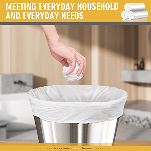 4 Gallon Small Trash Bags (105 Count) - Leak-Proof Clear Wastebasket Liners