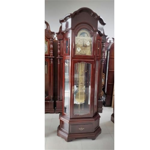Retro Wooden Grandfather Floor Clock - Classic Quartz Wall & Living Room Decor