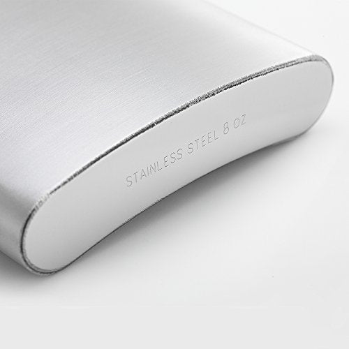 8 oz Stainless Steel Hip Flask Set with Funnel - QLL 3-Pack for Travel & Gifts
