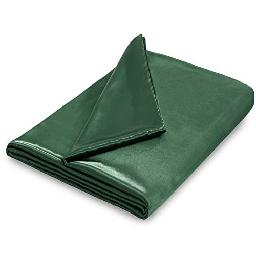 Satin Duvet Cover for Weighted Blanket, 60x80, Dark Green