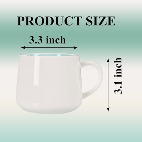 HS&ROXIN 12 oz Cute 3D Dinosaur Inside Mug - White Cow Ceramic Coffee Cup Gift