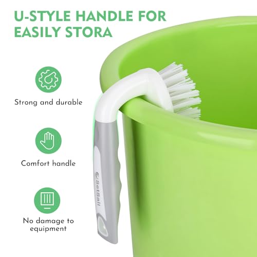 Heavy-Duty Scrub Brush Set with Stiff Bristles & Non-Slip Grip - 2 Pack