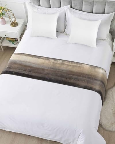 Modern Terracotta Ombre Bed Runner Scarf - Cal King Size (102"x20")