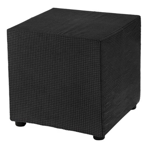 Stretch Polyester Ottoman Cover 18x18 inch - Washable & Elastic