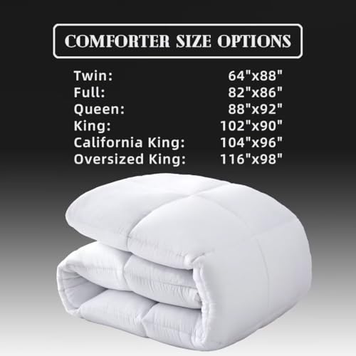 DOWNCOOL Queen Duvet Insert - Lightweight All-Season Down Alternative Comforter