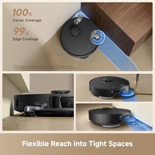 Robot Vacuum and Mop with Self-Emptying Dock, 25,000Pa Suction & App Control