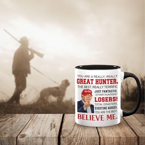 Viberty Black Hunting Gift Mug 11oz - Perfect for Hunting Enthusiasts