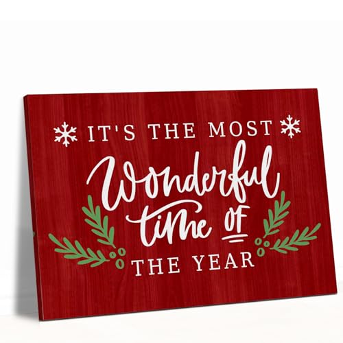 AEHIE 11x14 Xmas Wall Art Canvas – Framed Holiday Decor, Multicolor