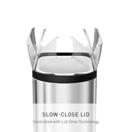 45 Liter Brushed Stainless Steel Butterfly Lid Kitchen Step Trash Can