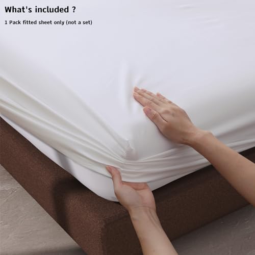 Egyptian Cotton Full Fitted Sheet, 600 Thread Count, 16-Inch Deep Pocket
