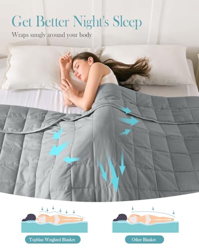 12lb Weighted Blanket for Adults, 48x72 Twin Size Cooling Breathable Grey