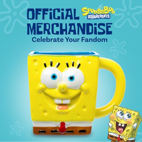 Silver Buffalo SpongeBob SquarePants 3D Sculpted Mug 20oz - Official Licensed Collectible
