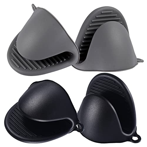 Mini Silicone Oven Mitts - Heat Resistant Pinch Grips for Kitchen & Baking