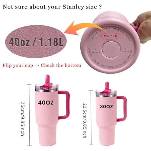 2 Pack 40oz Tumbler Replacement Lid with Flip Straw - Leakproof & BPA Free