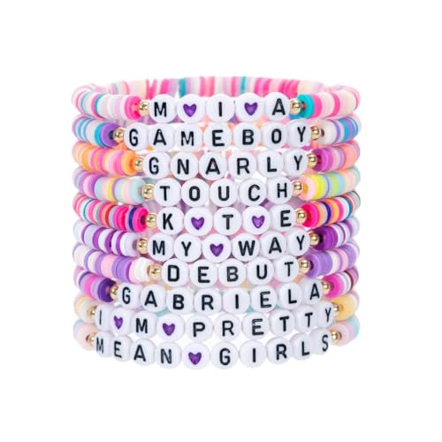 FMSAO 10-Pack Korea-Inspired Beaded Bracelets for Women, Fashion Jewelry
