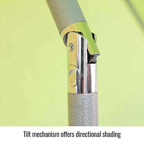 7.5' Flame-Resistant Industrial Umbrella, Hi-Vis Yellow Portable Shade