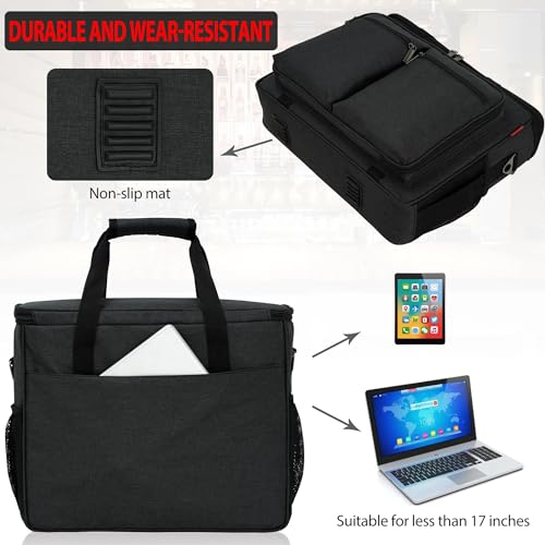 OUUTMEE Bartender Travel Bag for Cocktail Shaker Set - Black, Large Capacity