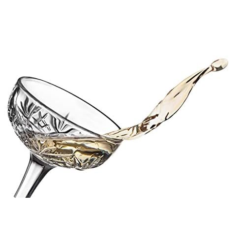 Godinger Champagne Glasses, Champagne Glass Set, Coupes Barware Martini Glasses - Set of 4, 6oz., Dublin Crystal Collection