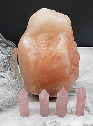 Rose Quartz Crystal Wand 2-Inch Polished Point for Reiki and Meditation